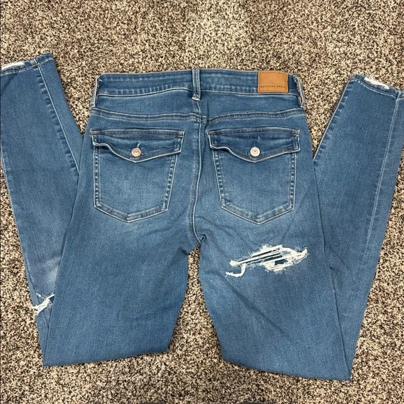 AE Next Level Patched High-Waisted Jegging NWOT - Picture 6 of 12